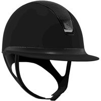 Produktbild von Samshield Reithelm Miss Shield 2.0 Black mit Frontal Band Shimmer Leather Trim und Blason Black Chrome in Größe S