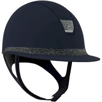 Produktbild von Samshield Reithelm Miss Shield 2.0 Blue Matt Blue mit Crystal Fabric Trim Größe L