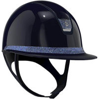 Produktbild von Samshield Reithelm Miss Shield 2.0 Blue Matt Blue mit Crystal Fabric Trim Grösse M