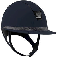 Produktbild von Samshield Reithelm Miss Shield 2.0 Blue mit Crystal Intarsia Trim und Blason Black Chrome Grösse M