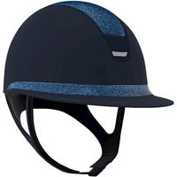Produktbild von Samshield Reithelm Miss Shield 2.0 Blue mit Frontal Band Ultra Fine Rocks Trim und Blason Matt Blue Grösse L