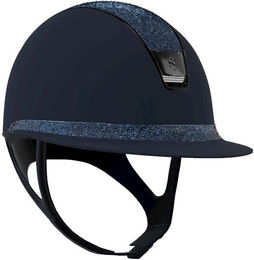 Samshield Reithelm Miss Shield 2.0 Blue Shadowmatt mit Frontal Band und Blason Black Chrome Grösse L – Bild 1 von 1
