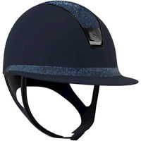 Produktbild von Samshield Reithelm Miss Shield 2.0 Blue Shadowmatt mit Frontal Band und Blason Black Chrome Grösse L