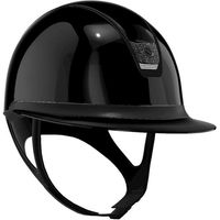 Produktbild von Samshield Reithelm Miss Shield 2.0 für Damen in Schwarz mit Lederbesatz Grösse M