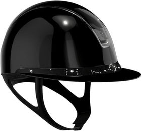 Samshield Reithelm Miss Shield 2.0 Glossy Black Celestial Crystal Black Trim mit Blason Black Chrome Konfiguration Größe L – Bild 1 von 1