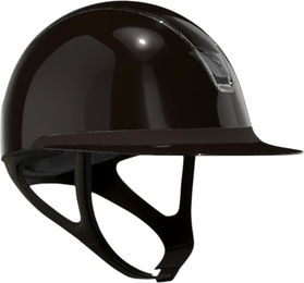 Samshield Reithelm Miss Shield 2.0 Glossy Brown Trim mit Blason Chrome Black Größe S – Bild 1 von 1