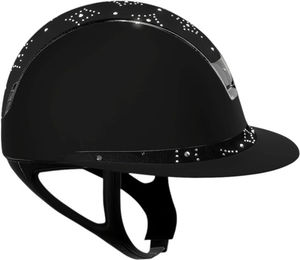 Samshield Reithelm Miss Shield 2.0 Shadow Black Top mit FB Celestial Crystal Black Trim und Blason Black Chrome Konfiguration Größe M – Bild 1 von 1