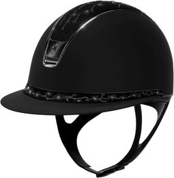 Samshield Reithelm Miss Shield 2.0 Shadow Black Top mit FB Cherry Blossom Black Trim und Blason Black Chrome Konfiguration Größe L – Bild 1 von 1