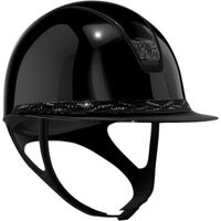 Produktbild von Samshield Reithelm Miss Shield 2.0 Shadowglossy Flower Swarovski Crystal Fabric Black Größe L