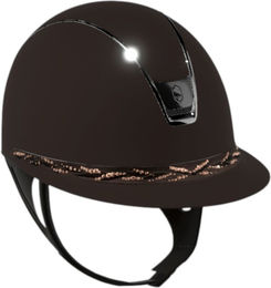 Samshield Reithelm Miss Shield 2.0 Shadowmatt Brown Flower Swarovski Braun Grösse M – Bild 1 von 1