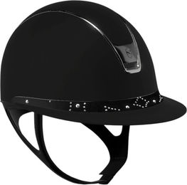 Samshield Reithelm Miss Shield 2.0 SM Black Celestial Crystal Black Trim mit Blason Black Chrome Konfiguration Größe S – Bild 1 von 1