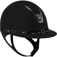 Produktbild von Samshield Reithelm Miss Shield 2.0 SM Black FB Celestial Crystal Black Trim mit Blason Black Chrome Konfiguration Größe L