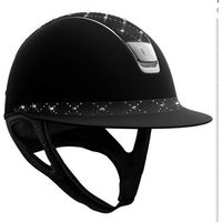 Produktbild von Samshield Reithelm Miss Shield Lozenge Swarovski Crystal Schwarz Alcantara Größe M