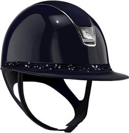 Samshield Reithelm Miss Shield Shadowglossy 2.0 Blue mit Swarowski Trim und Flower Band Größe Ch – Bild 1 von 1