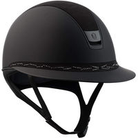 Produktbild von Samshield Reithelm Miss Shield Shadowmatt 2.0 Black Flower Swarovski Schwarz Alcantara Größe L