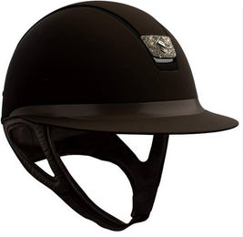 Samshield Reithelm Miss Shield Shadowmatt 2.0 Brown Leather Bronze Crystal Grösse L – Bild 1 von 1