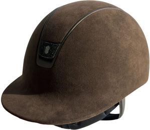 Samshield Reithelm Shadowmatt 2.0 Brown Alcantara Blason Crystal Fabric Black Größe S – Bild 1 von 1