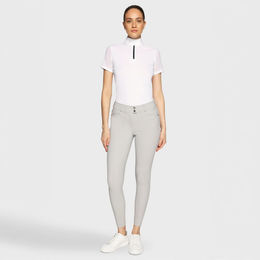 Produktbild von Samshield Reithose Delice Crystal Ferna 261 Damen mit Kniegrip High Waist Grau