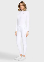 Produktbild von Samshield Reithose SA Capucine Crystal Ferna Damen Vollgrip High Waist Weiß