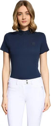 Produktbild von Samshield Reitpolo Marylin Damen Reitshirt aus Baumwolle Blau Größe S