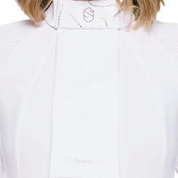 Produktbild von Samshield Reitshirt Crystal Ferna für Damen in Weiß und Gold Größe S