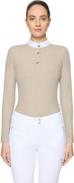 Samshield Reitshirt Damen Josephine HW 2026 Longsleeve Beige mit Swarovski-Kristall Größe M – Bild 1 von 1