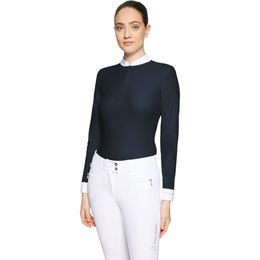 Samshield Reitshirt Louisella HW 2025 Damen Langarm Navy Blau XS Winterturniershirt – Bild 1 von 2