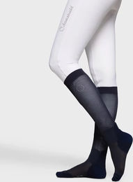 Samshield Reitsocken mit Swarovski Kristallen Blau Nylon Unisex Größe L – Bild 1 von 3