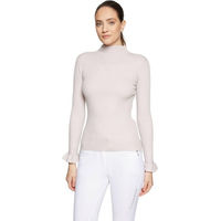 Produktbild von Samshield Rollkragenpullover Lidia Ruffle Damen Beige mit Swarovski-Kristallen XXS