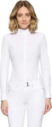 Produktbild von Samshield Roxane Premium Turnierpolo Damen mit langen Ärmeln Weiß XL