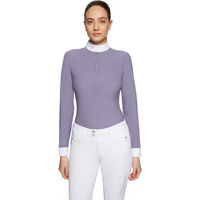 Produktbild von Samshield Roxane Premium Turnierpolo mit langen Ärmeln für Damen in Lila Größe L
