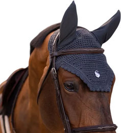 Samshield Soundshield Fliegenhaube für Pferde mit Stickerei in Blau und Grau – Bild 1 von 1