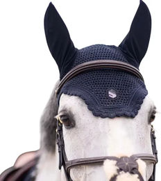 Samshield Soundshield Fliegenhaube für Pferde mit Swarovski Kristallen in Blau oder Schwarz – Bild 1 von 1