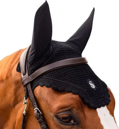 Samshield Soundshield Fliegenhaube für Pferde mit Swarovski Kristallen in Schwarz – Bild 1 von 1
