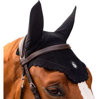 Produktbild von Samshield Soundshield Fliegenhaube für Pferde mit Swarovski Kristallen in Schwarz