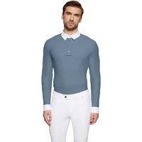 Produktbild von Samshield Turnier-Poloshirt Come Reitshirt für Herren in Blau Grösse XS
