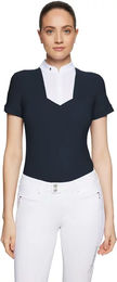 Produktbild von Samshield Turnierpolo Anne-Gaelle Reitshirt für Damen in Blau Größe L