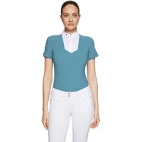 Produktbild von Samshield Turnierpolo Anne-Gaelle Reitshirt für Damen in Blau Grösse XL