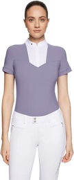 Produktbild von Samshield Turnierpolo Anne-Gaelle Reitshirt für Damen in Lila Größe L