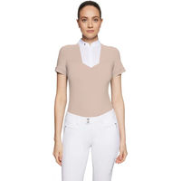 Produktbild von Samshield Turnierpolo Anne-Gaelle Reitshirt für Damen in Rosa oder Beige