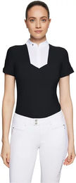 Produktbild von Samshield Turnierpolo Anne-Gaelle Reitshirt für Damen in Schwarz Grösse XS
