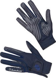 Produktbild von Samshield V-skin Reithandschuhe aus Kunstleder mit Swarowski-Besatz Blau Taille 5,5 Unisex