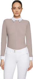 Produktbild von Samshield Vita Turnierpolo Damen mit langen Ärmeln Beige Größe S