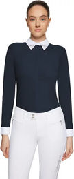Produktbild von Samshield Vita Turnierpolo Damen mit langen Ärmeln Blau XS
