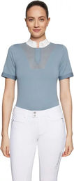 Produktbild von Samshield Zoe Turnierpolo Damen Blau Baumwolle XL