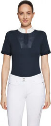 Produktbild von Samshield Zoe Turnierpolo Damen Blau Baumwolle XL