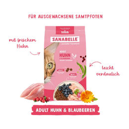 Sanabelle Adult Katzentrockenfutter Huhn und Blaubeeren 400 g - 400 g – Bild 1 von 3