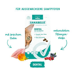 Sanabelle Dental Katzentrockenfutter Geflügel Adult Zahnpflege und Gewichtskontrolle Zuckerfrei 400 g - 400 g – Bild 1 von 2