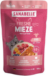 Produktbild von Sanabelle Freshe Mieze Katzen Nassfutter Rind und Huhn getreidefrei 10x100 g