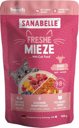 Sanabelle Freshe Mieze Katzenfutter Adult Rind & Huhn Getreidefrei 10 x 100 g – Bild 1 von 2